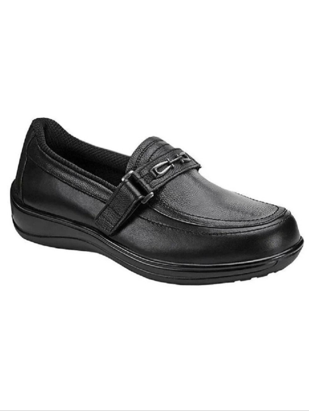 NWT OrthoFeet Chelsea Black Leather Comfort Loafers Size 10.5